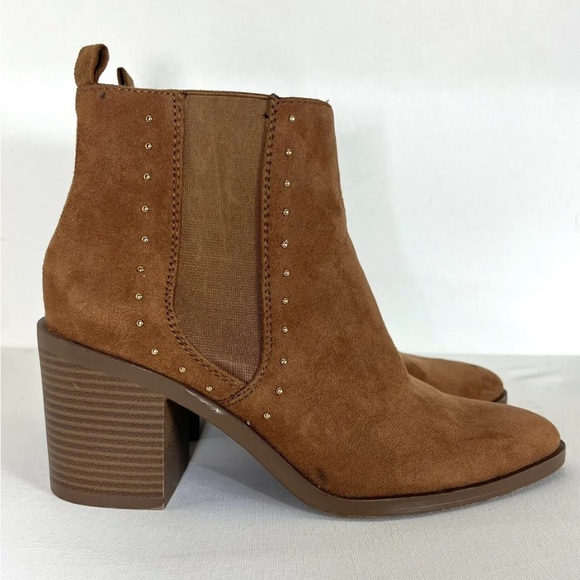 Primark Boots Women’s 7 Beige Ankle Wide Fit Chelsea Extra Comfort Heel - Picture 9 of 11